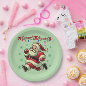 Zoomie Santa Christmas Papieren Bordje (Feest)