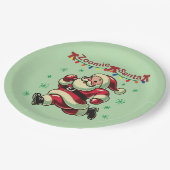 Zoomie Santa Christmas Papieren Bordje (Gekanteld)