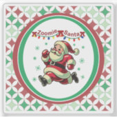 Zoomie Santa Christmas Sticker (Voorkant)