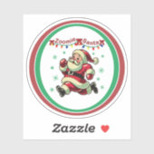 Zoomie Santa Christmas Sticker (Vel)