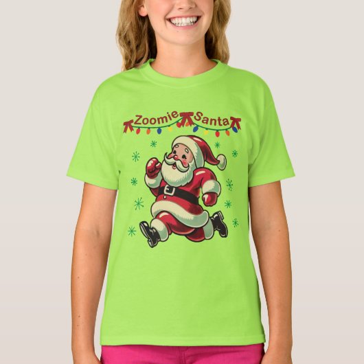 Zoomie Santa Christmas T-shirt (Voorkant)