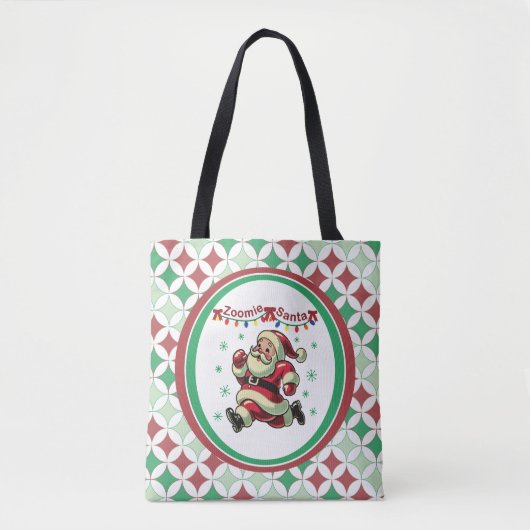 Zoomie Santa Christmas Tote Bag (Voorkant)