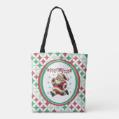 Zoomie Santa Christmas Tote Bag (Achterkant)