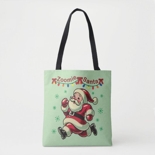 Zoomie Santa Christmas Tote Bag (Voorkant)