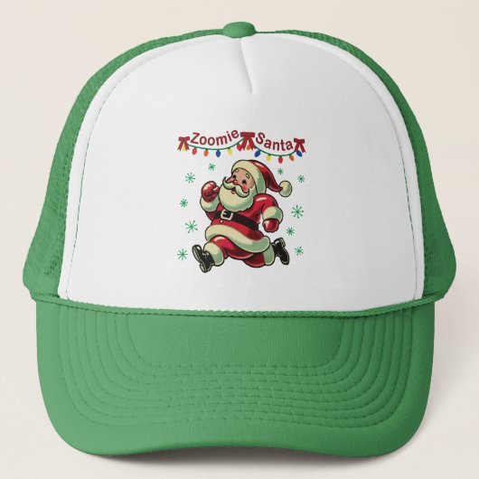 Zoomie Santa Christmas Trucker Pet (Voorkant)