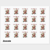 Zoomie Santa Christmas Vierkante Sticker (Vel)