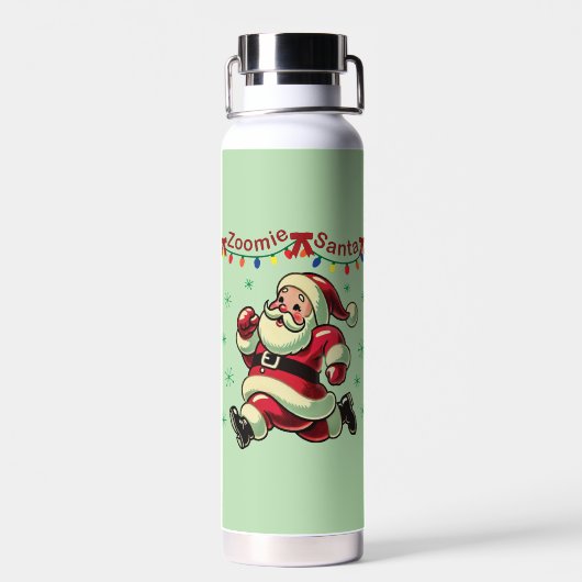 Zoomie Santa Christmas Waterfles (Achterkant)