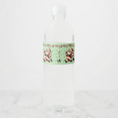 Zoomie Santa Christmas Waterfles Etiket (Achterkant)