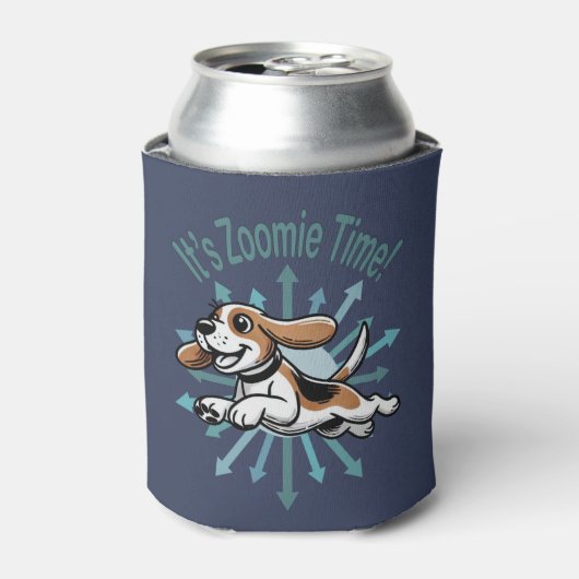 Zoomie Time Beagle Blikjeskoeler (Blikje Voorkant)