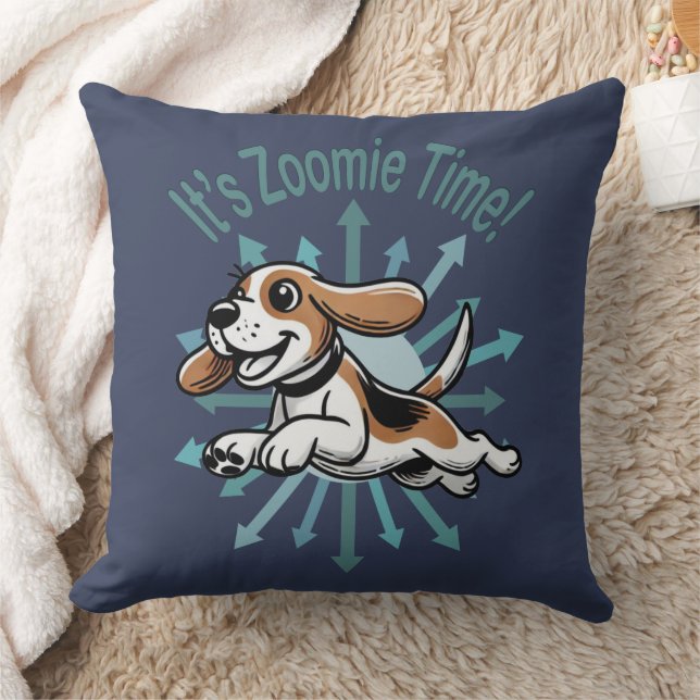Zoomie Time Beagle Kussen (Deken)