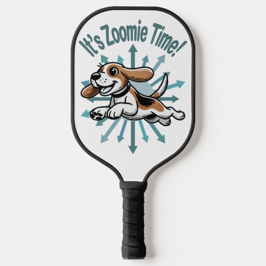 Zoomie Time Beagle Pickleball Paddle (Voorkant)