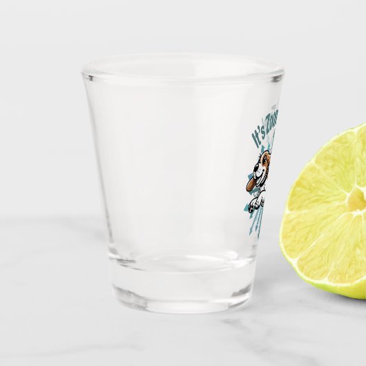 Zoomie Time Beagle Shot Glas (Links)