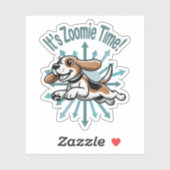 Zoomie Time Beagle Sticker (Vel)