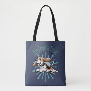 Zoomie Time Beagle Tote Bag