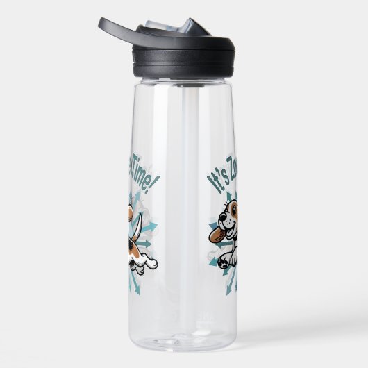 Zoomie Time Beagle Waterfles (Rechts)
