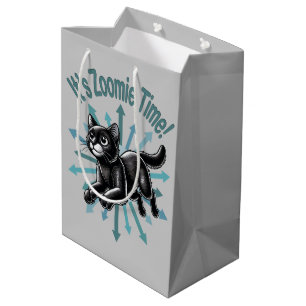 Zoomie Time Black Cat Medium Cadeauzakje