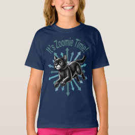Zoomie Time Black Cat T-shirt