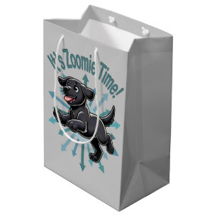 Zoomie Time Black Lab Medium Cadeauzakje