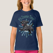 Zoomie Time Black Lab T-shirt (Voorkant)