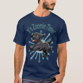 Zoomie Time Black Lab T-shirt (Voorkant)