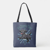 Zoomie Time Black Lab Tote Bag (Achterkant)