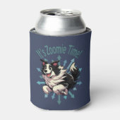 Zoomie Time Border Collie bijvoorbeeld Blikjeskoeler (Blikje Voorkant)