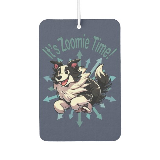 Zoomie Time Border Collie bijvoorbeeld Luchtverfrisser (Voorkant)