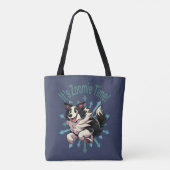 Zoomie Time Border Collie bijvoorbeeld Tote Bag (Achterkant)