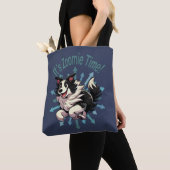 Zoomie Time Border Collie bijvoorbeeld Tote Bag (Dichtbij)