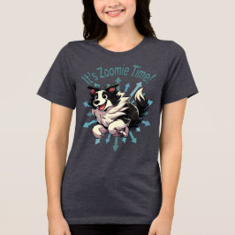 Zoomie Time Border Collie bijvoorbeeld Tri-Blend Shirt