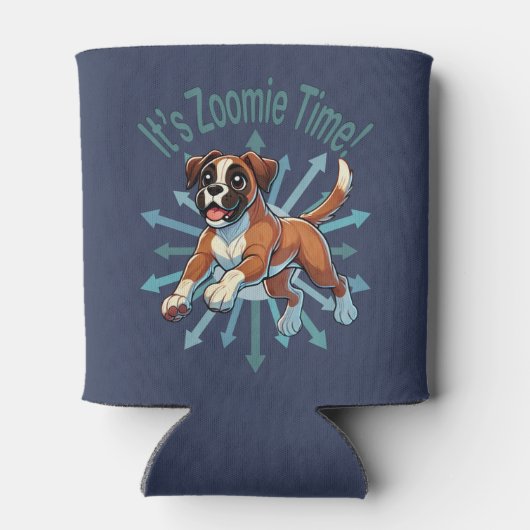 Zoomie Time Boxer Blikjeskoeler (Achterkant)