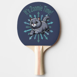 Zoomie Time Britse kortharige kat Tafeltennisbatje
