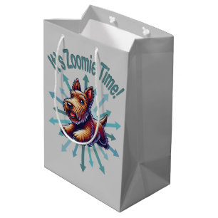 Zoomie Time Brown Scotty bijvoorbeeld Medium Cadeauzakje