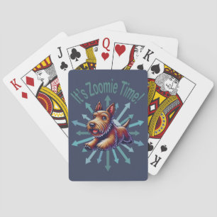 Zoomie Time Brown Scotty bijvoorbeeld Pokerkaarten