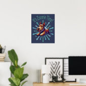 Zoomie Time Brown Scotty bijvoorbeeld Poster (Thuiskantoor)