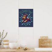 Zoomie Time Brown Scotty bijvoorbeeld Poster (Keuken)