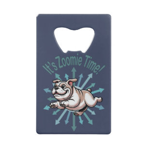 Zoomie Time Bulldog bijvoorbeeld Creditkaart Flessenopener