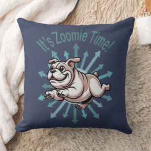 Zoomie Time Bulldog bijvoorbeeld Kussen