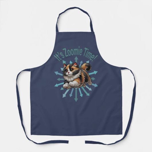 Zoomie Time Calico Cat Schort (Voorkant)