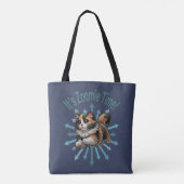 Zoomie Time Calico Cat Tote Bag (Achterkant)