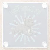 Zoomie Time Cane Corso Glazen Onderzetter (Achterkant)