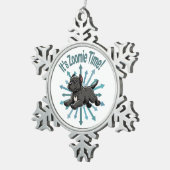 Zoomie Time Cane Corso Tin Sneeuwvlok Ornament (Rechts)