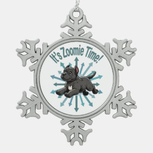 Zoomie Time Cane Corso Tin Sneeuwvlok Ornament