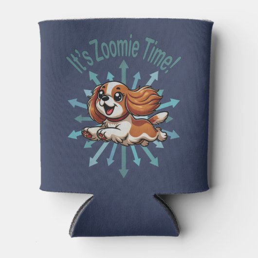 Zoomie Time Cavalier Spaniel bijvoorbeeld Blikjeskoeler (Voorkant)