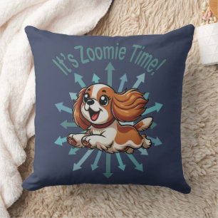 Zoomie Time Cavalier Spaniel bijvoorbeeld Kussen