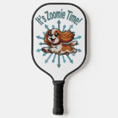 Zoomie Time Cavalier Spaniel bijvoorbeeld Pickleball Paddle (Achterkant)