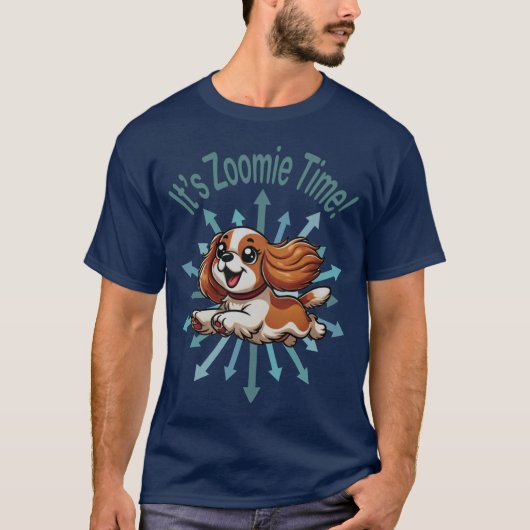 Zoomie Time Cavalier Spaniel bijvoorbeeld T-shirt (Voorkant)