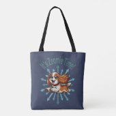 Zoomie Time Cavalier Spaniel bijvoorbeeld Tote Bag (Achterkant)