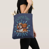 Zoomie Time Cavalier Spaniel bijvoorbeeld Tote Bag (Dichtbij)