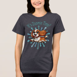 Zoomie Time Cavalier Spaniel bijvoorbeeld Tri-Blend Shirt